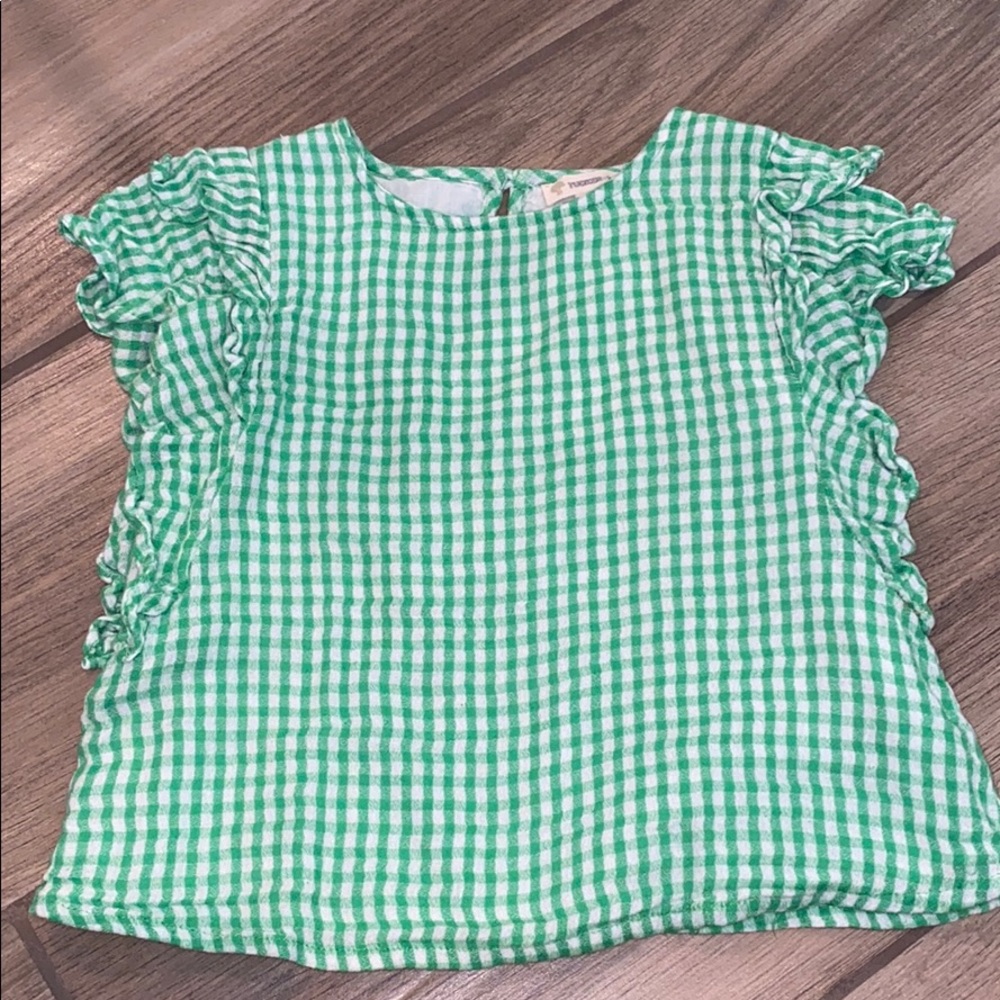 Tucker & Tate Green and White plaid Blouse